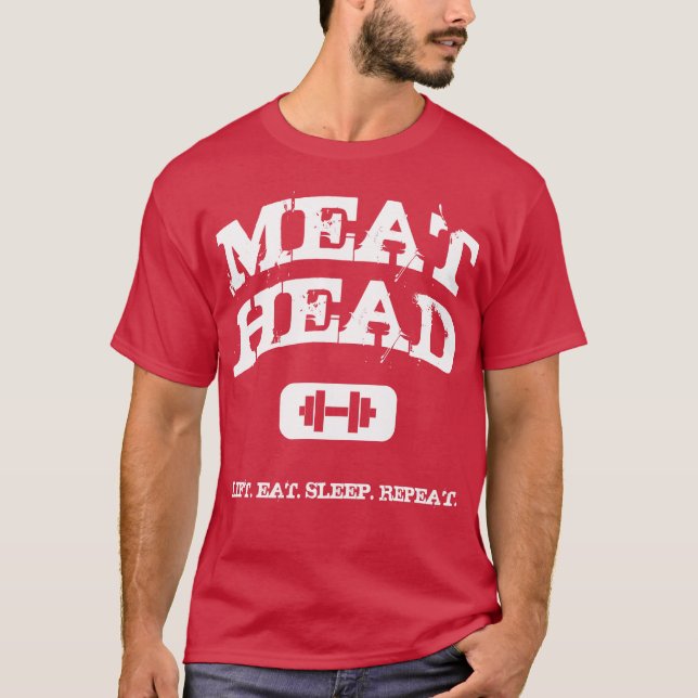 Camiseta Cabeza De Carne - Camisas Para Levantadores (Anverso)