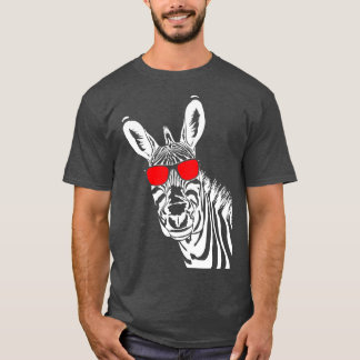 Camiseta Cabeza de cebra animal amante Black White Stripes 