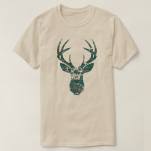 Camiseta Cabeza de ciervo con cuernos