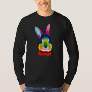 Camiseta Cabeza de conejo arte colorido animales pintura ac