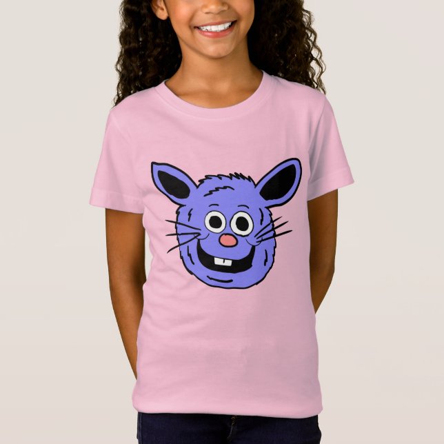 Camiseta Cabeza de conejo azul (Anverso)