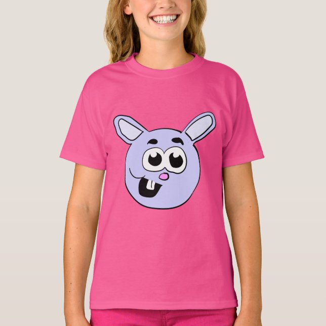 Camiseta Cabeza de conejo azul (Anverso)