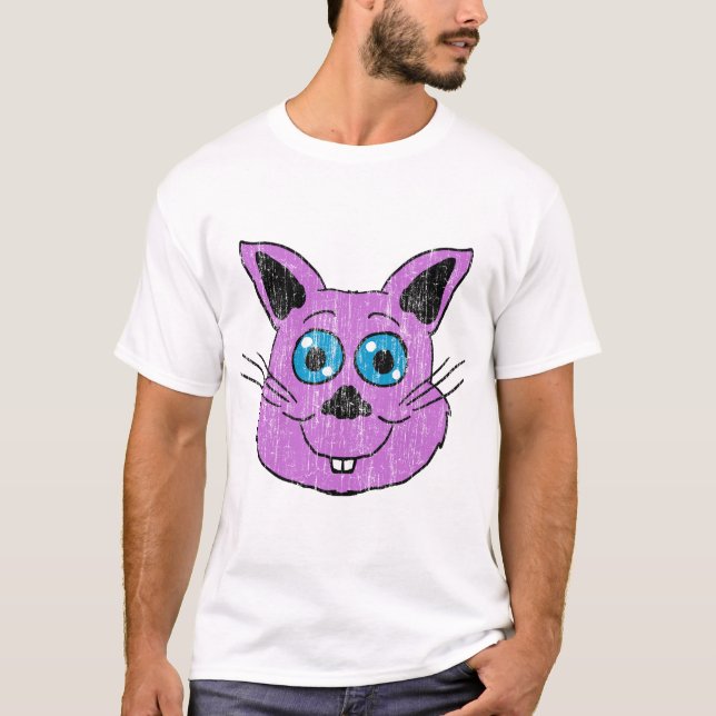 Camiseta Cabeza de conejo púrpura (Anverso)