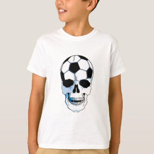 Camiseta cabeza de cráneo de fútbol