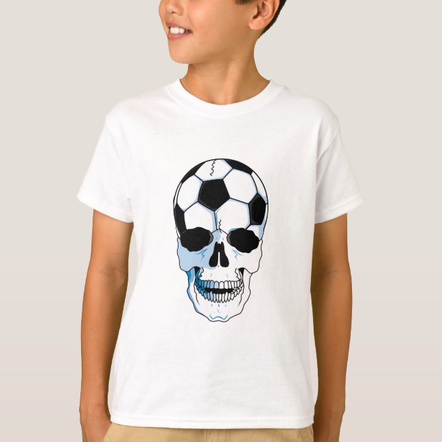 Camiseta cabeza de cráneo de fútbol (Anverso)