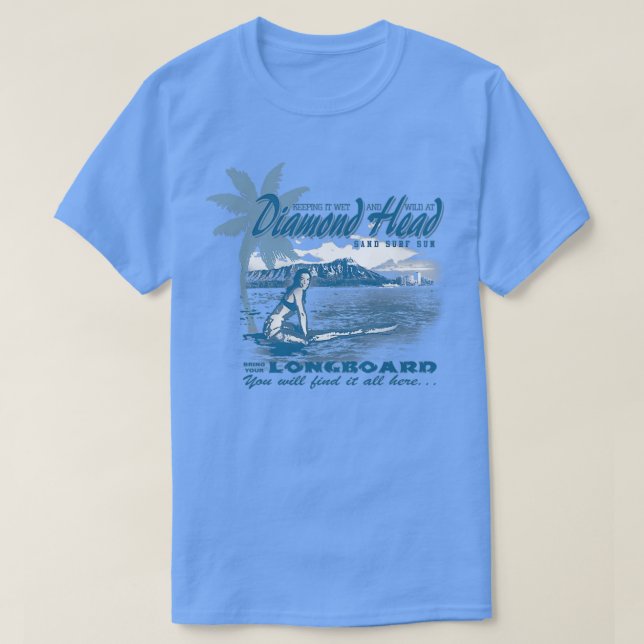 Camiseta cabeza de diamante hawaii (Diseño del anverso)