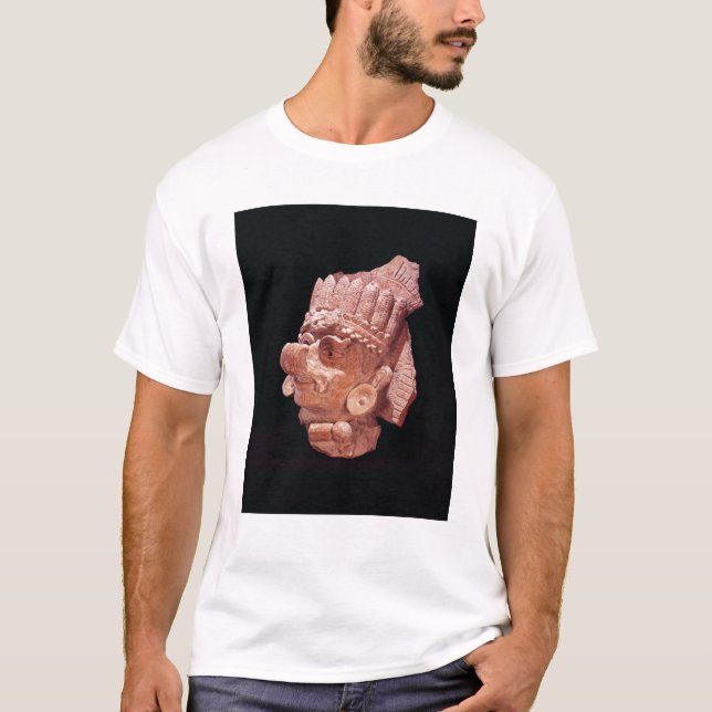 Camiseta Cabeza de dios maya del maíz, Oaxaca, ANUNCIO (Anverso)