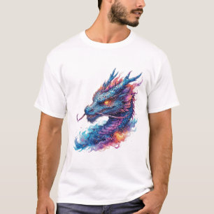 Camiseta Cabeza de Dragón con Ojos Fieros