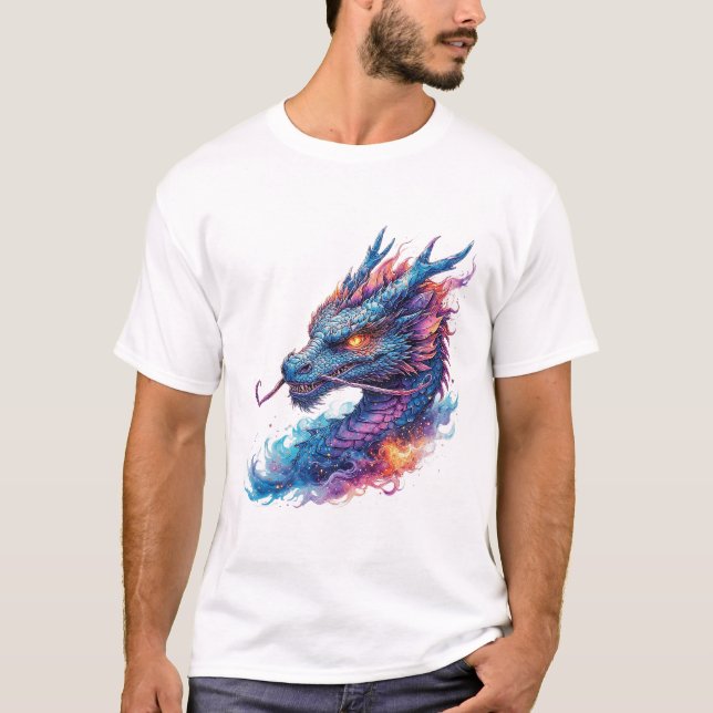 Camiseta Cabeza de Dragón con Ojos Fieros (Anverso)