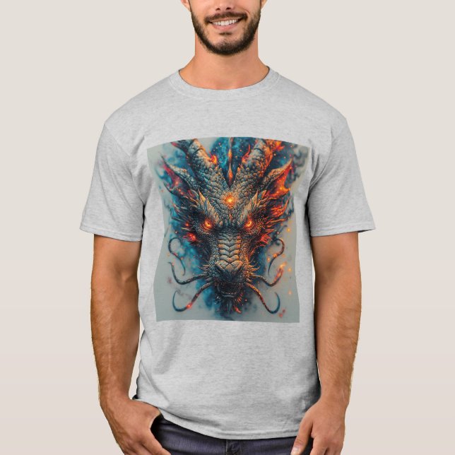Camiseta Cabeza de Dragón con Ojos Fieros (Anverso)