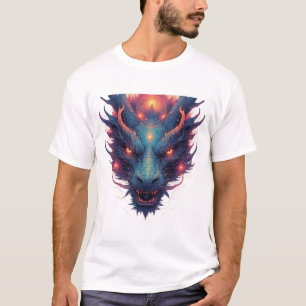 Camiseta Cabeza de Dragón con Ojos Fieros