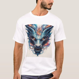 Camiseta Cabeza de Dragón con Ojos Fieros