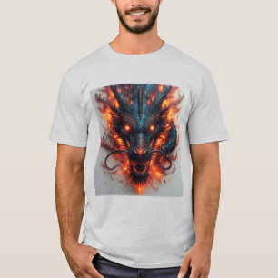 Camiseta Cabeza de Dragón con Ojos Fieros