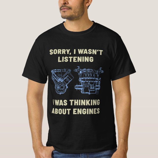 Camiseta Cabeza de engranajes de motor de coche (Anverso)