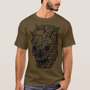Camiseta Cabeza de esqueleto de cuerno curado solo quiere a