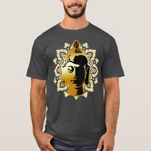 Camiseta Cabeza de estatua de Buda Mandala Meditación Zen