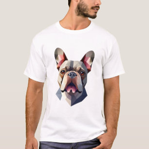 Camiseta Cabeza de Frenchie Geométrico
