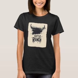 Camiseta Cabeza de ganado Guay con rancho para animales y v