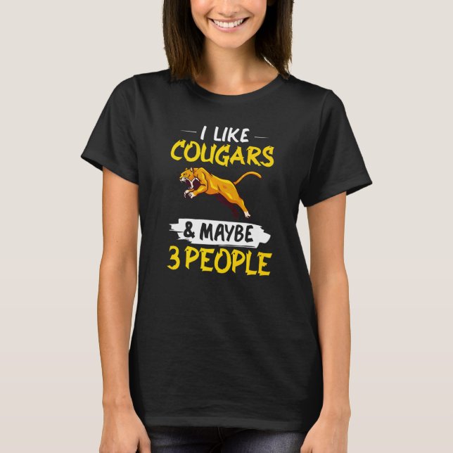 Camiseta Cabeza de gato animal de la montaña Cougar Wildcat (Anverso)