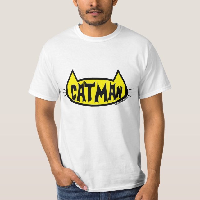Camiseta Cabeza de gato "CATMAN" significa amante del gato (Anverso)