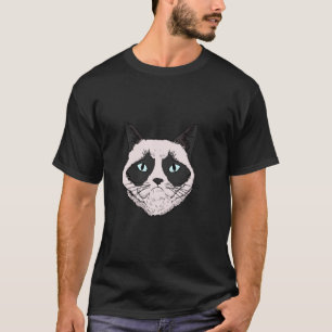 Camiseta Cabeza de gato dibujada a mano estilo realista 1