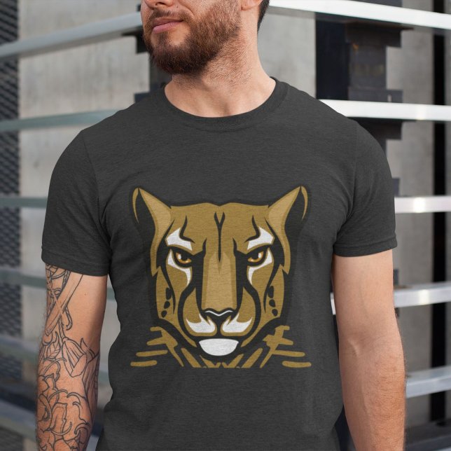 Camiseta "Cabeza de gato grande mujeres gris (Subido por el creador)