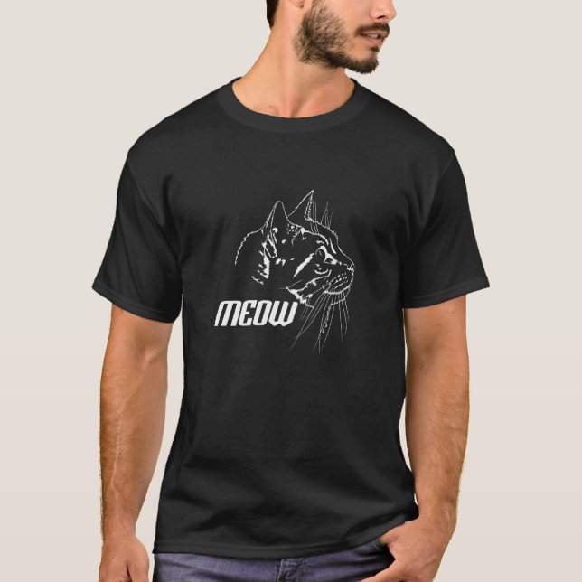 Camiseta Cabeza de Gato Maullido (Anverso)