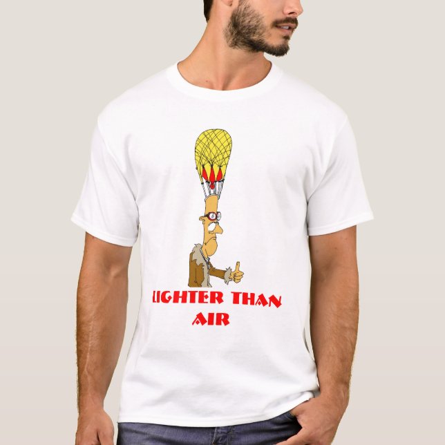 Camiseta cabeza de globo, más clara que el aire (Anverso)