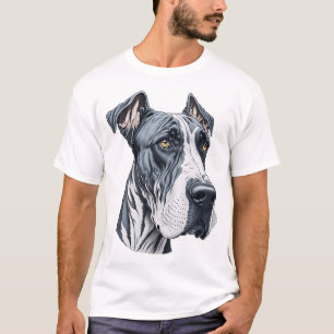 Camiseta Cabeza de Gran Danés Estilizada
