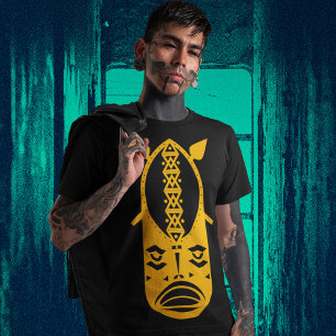 Camiseta Cabeza de guerrero amarillo