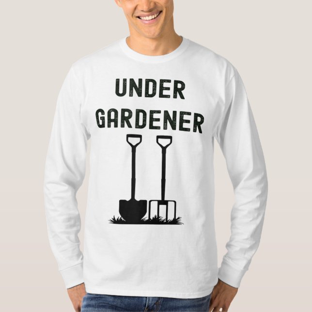 Camiseta Cabeza de jardinero de reparto bajo jardinería (Anverso)