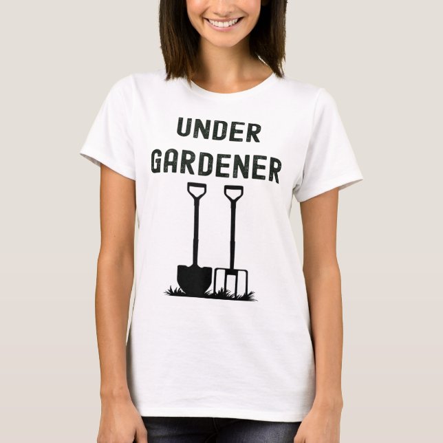Camiseta Cabeza de jardinero de reparto bajo jardinería (Anverso)