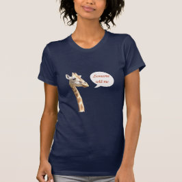Camiseta Cabeza de la jirafa y retrato del cuello. humor