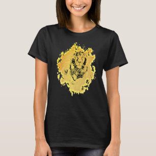 Camiseta Cabeza de León África Gran Gato Mane Léon Coloroso
