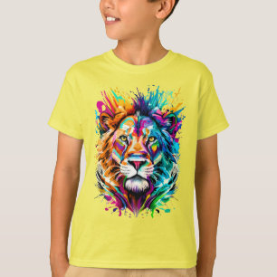 Camiseta Cabeza de león - Colorido de león africano - León