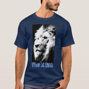 Camiseta Cabeza de león de arte pop moderno elegante estilo