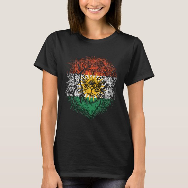 Camiseta Cabeza de León de Kurdistán kurdo 6 (Anverso)