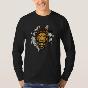 Camiseta Cabeza De León - El Rey Del Animal Se Extiende.