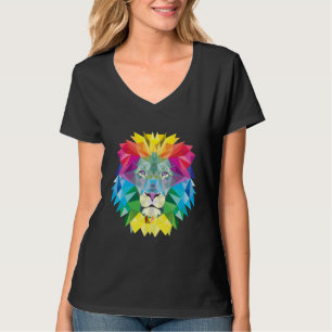 Camiseta Cabeza de león geométrica