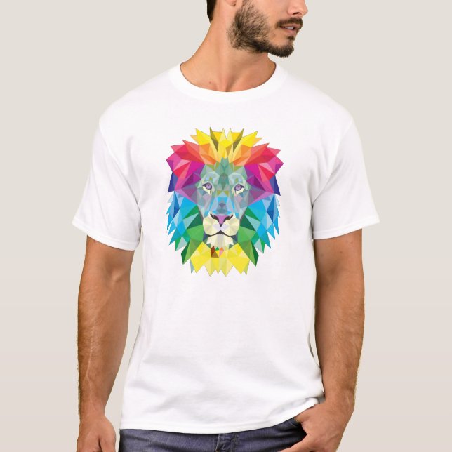 Camiseta Cabeza de león geométrica (Anverso)