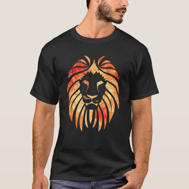 Camiseta Cabeza de león Guay Colorful Animal Lion (Anverso)