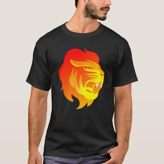 Camiseta Cabeza de león Guay en llamas (Anverso)