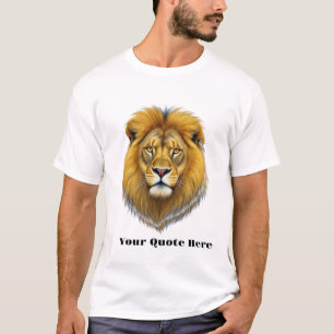 Camiseta Cabeza de León Majestuoso – Animal Fiero y Poderos