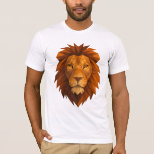 Camiseta Cabeza de león poligonal - Diseño de potencia geom