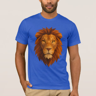Camiseta Cabeza de león poligonal - Diseño de potencia geom