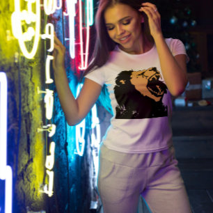 Camiseta Cabeza de león ruidosa Hombres Blancos