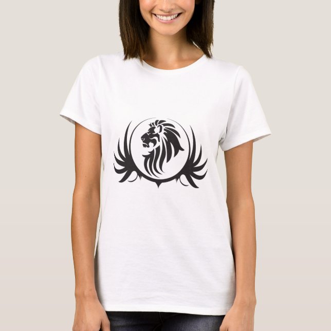 Camiseta Cabeza de leones negros (Anverso)