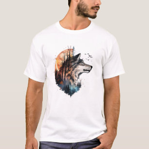 Camiseta cabeza de lobo