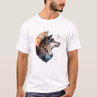 Camiseta cabeza de lobo
