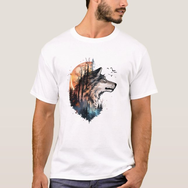 Camiseta cabeza de lobo (Anverso)